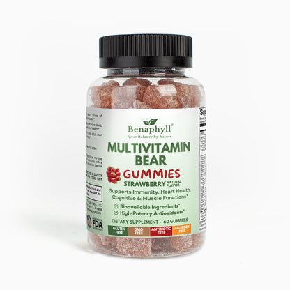 Multivitamin Bear Gummies - Strawberry Flvr.