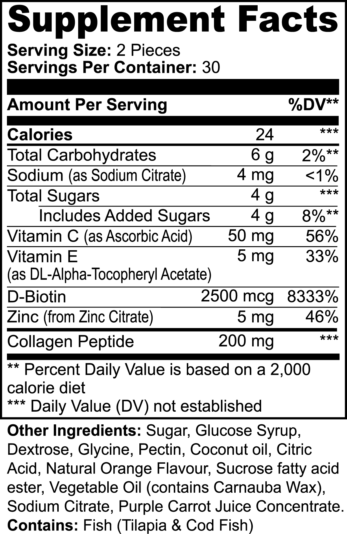 Collagen Peptide Gummies - Orange Flvr.