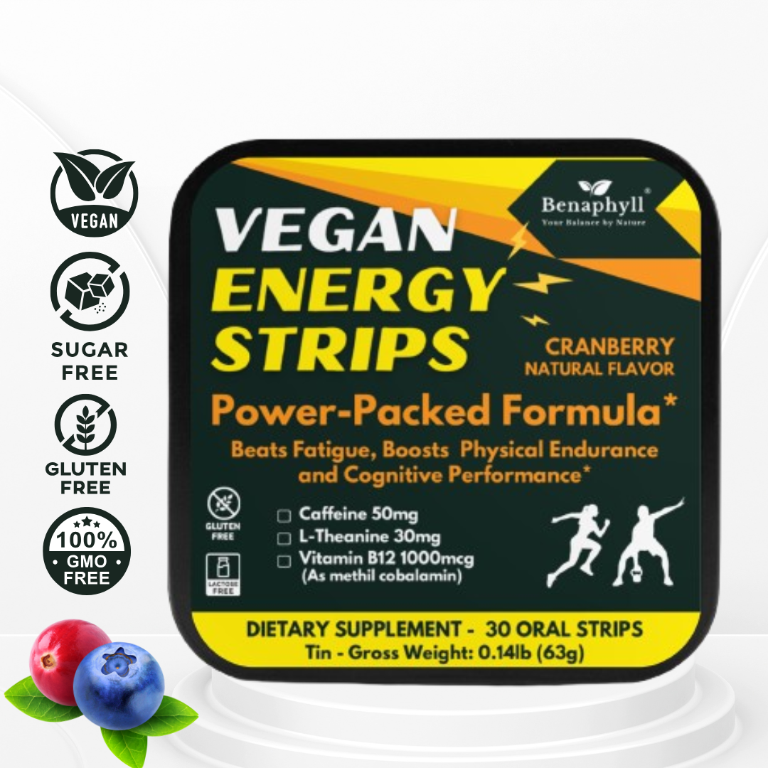 Vegan Energy Strips Tin - Cranberry Flvr.