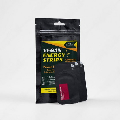 Vegan Energy Strips Pouch - Cranberry Flvr.