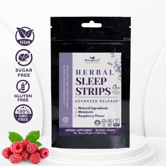 Herbal Sleep Strips Pouch - Raspberry Flvr.