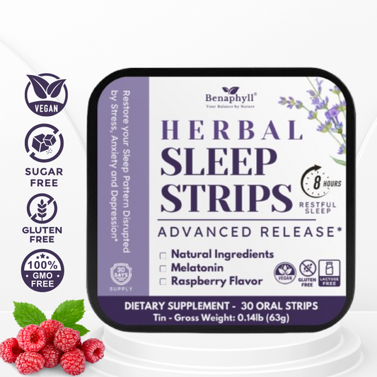 Herbal Sleep Strips Tin - Raspberry Flvr.