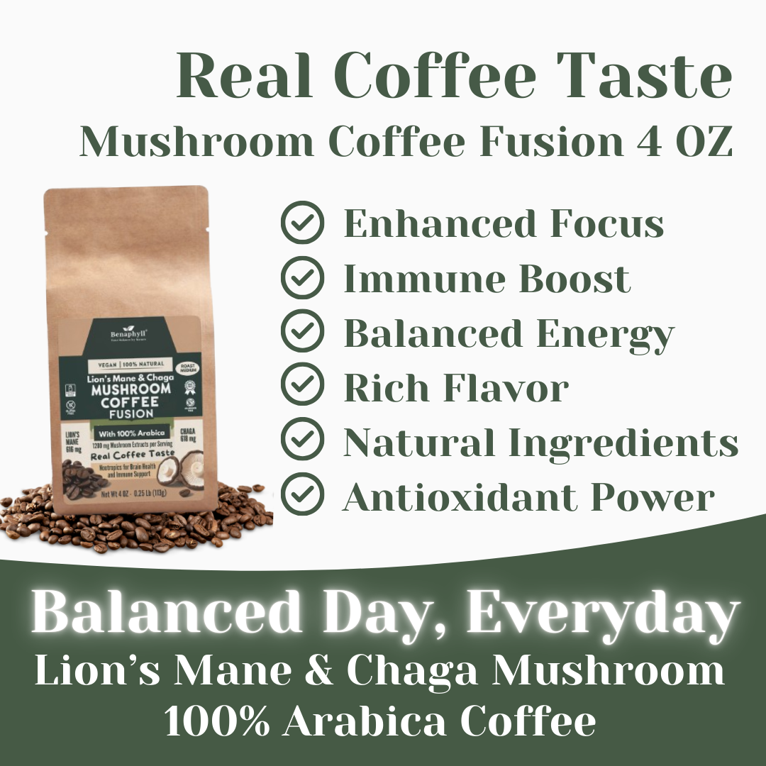 Mushroom Coffee Fusion - Lion’s Mane & Chaga 4oz