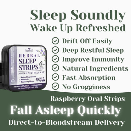 Herbal Sleep Strips Tin - Raspberry Flvr.