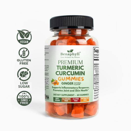 Premium Turmeric Curcumin Gummies - Ginger Flvr.